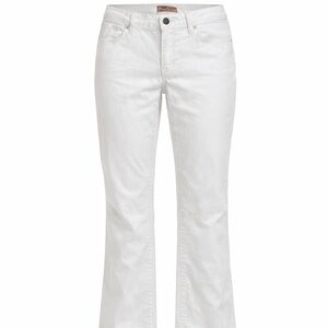 Gap Long and Lean White Denim Flare Leg Jeans Womens 12A Mid Rise 310301